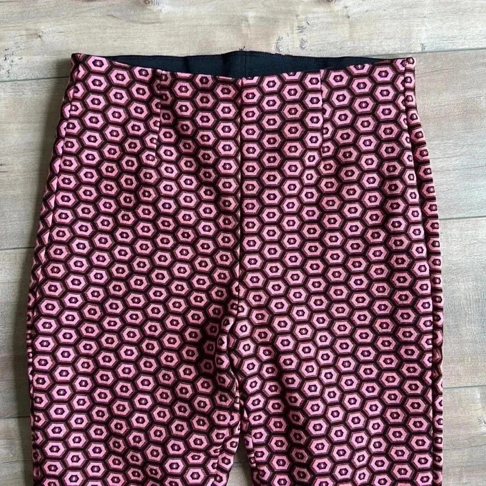 4/$25 Zara High Rise Legging Pink Patterned Dots Retro Pants Sz S - Picture 6 of 9